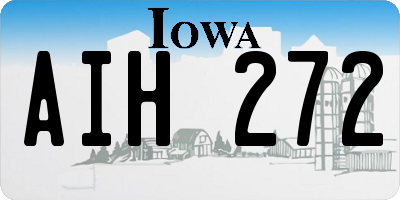 IA license plate AIH272