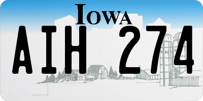 IA license plate AIH274
