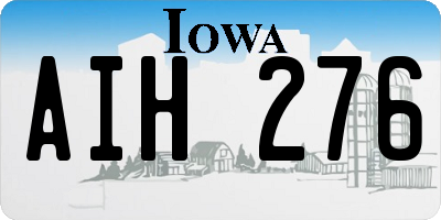 IA license plate AIH276