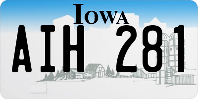 IA license plate AIH281