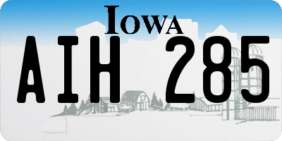 IA license plate AIH285