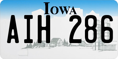 IA license plate AIH286