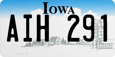 IA license plate AIH291