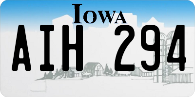 IA license plate AIH294