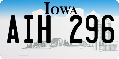 IA license plate AIH296