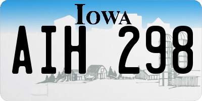 IA license plate AIH298