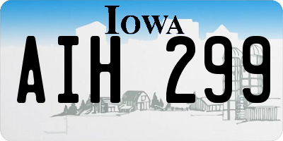 IA license plate AIH299