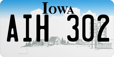 IA license plate AIH302