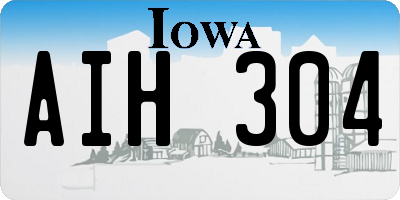 IA license plate AIH304