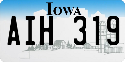 IA license plate AIH319