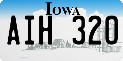 IA license plate AIH320