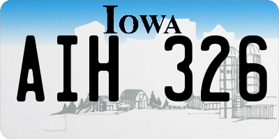 IA license plate AIH326