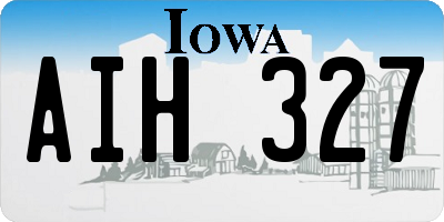 IA license plate AIH327