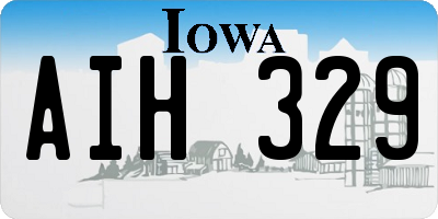 IA license plate AIH329