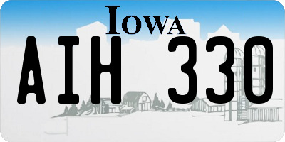 IA license plate AIH330