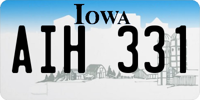 IA license plate AIH331