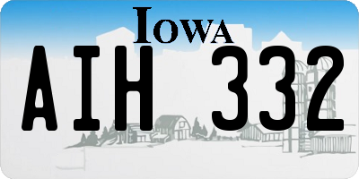 IA license plate AIH332