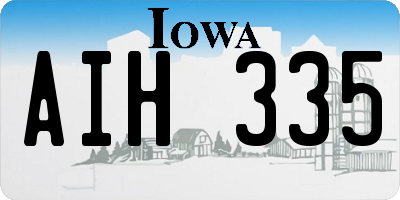 IA license plate AIH335