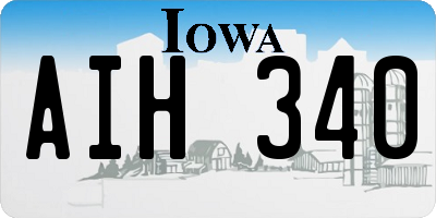 IA license plate AIH340