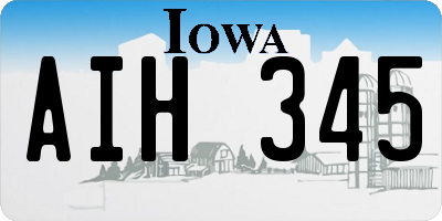 IA license plate AIH345