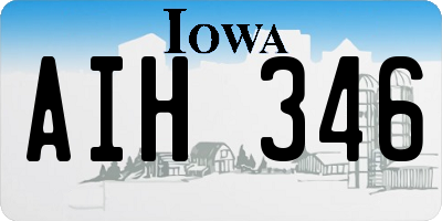 IA license plate AIH346