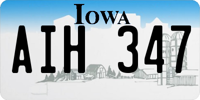 IA license plate AIH347