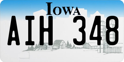 IA license plate AIH348