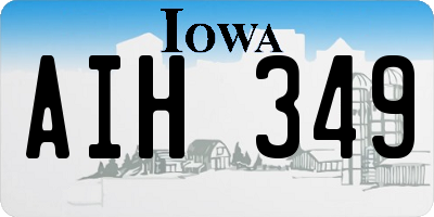 IA license plate AIH349