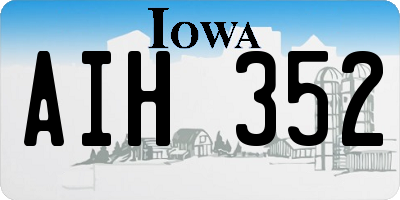 IA license plate AIH352
