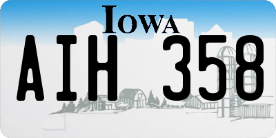 IA license plate AIH358