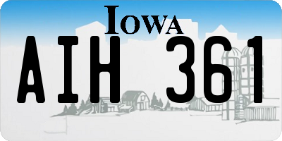 IA license plate AIH361