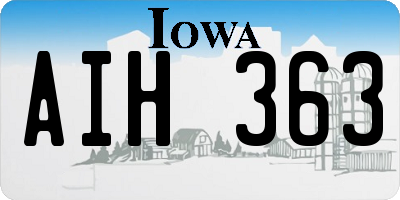 IA license plate AIH363