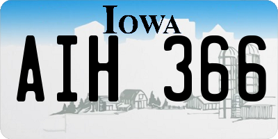 IA license plate AIH366