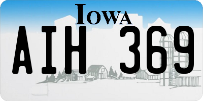 IA license plate AIH369