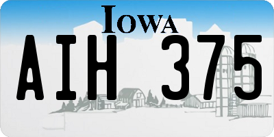 IA license plate AIH375