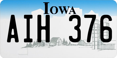 IA license plate AIH376