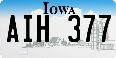 IA license plate AIH377
