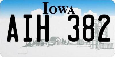 IA license plate AIH382