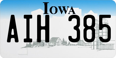 IA license plate AIH385