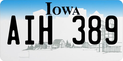 IA license plate AIH389