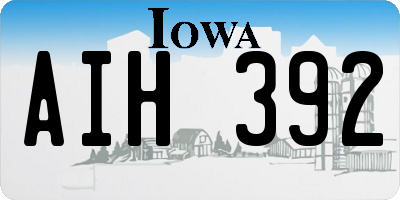 IA license plate AIH392