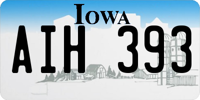 IA license plate AIH393