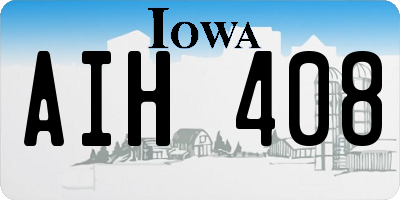 IA license plate AIH408