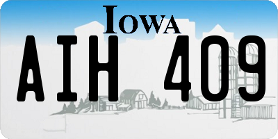 IA license plate AIH409