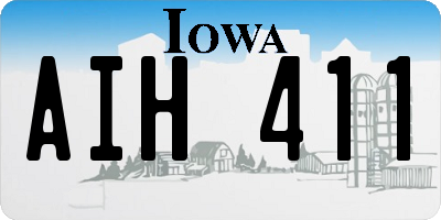 IA license plate AIH411