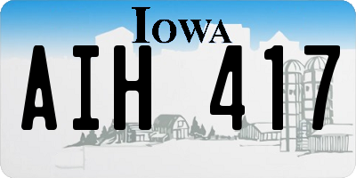 IA license plate AIH417