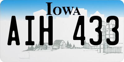 IA license plate AIH433