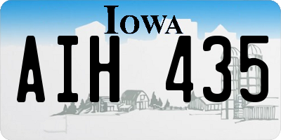 IA license plate AIH435