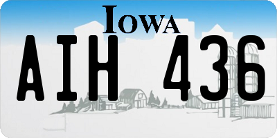 IA license plate AIH436