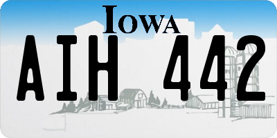 IA license plate AIH442